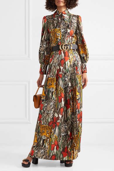 gucci long sleeve chevron print silk cotton maxi dress|net a porter gucci maxi dress.